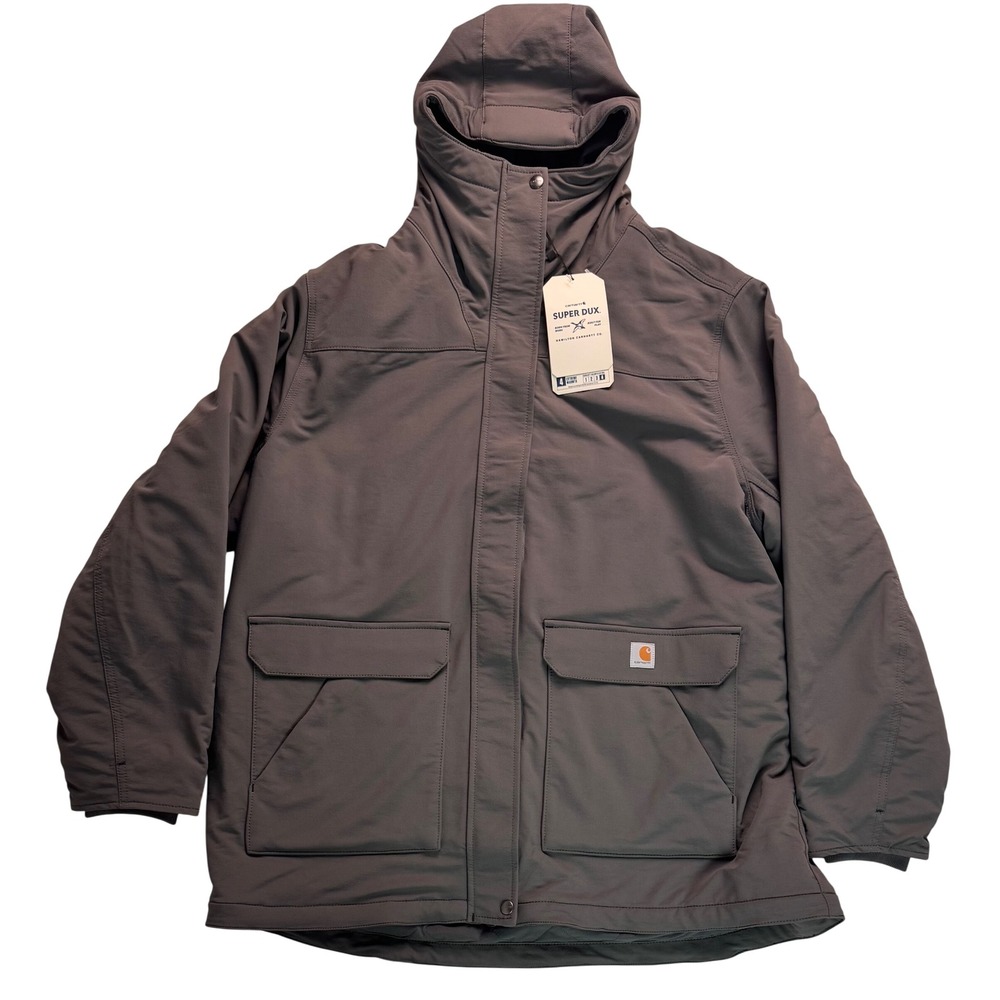 Carhartt Super Dux Relaxed Fit Insulated Hooded Jacket Gravel Gray OC5533-W XXL
